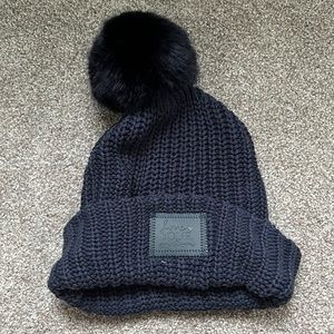Love Your Melon Monochromatic Navy Pom Beanie